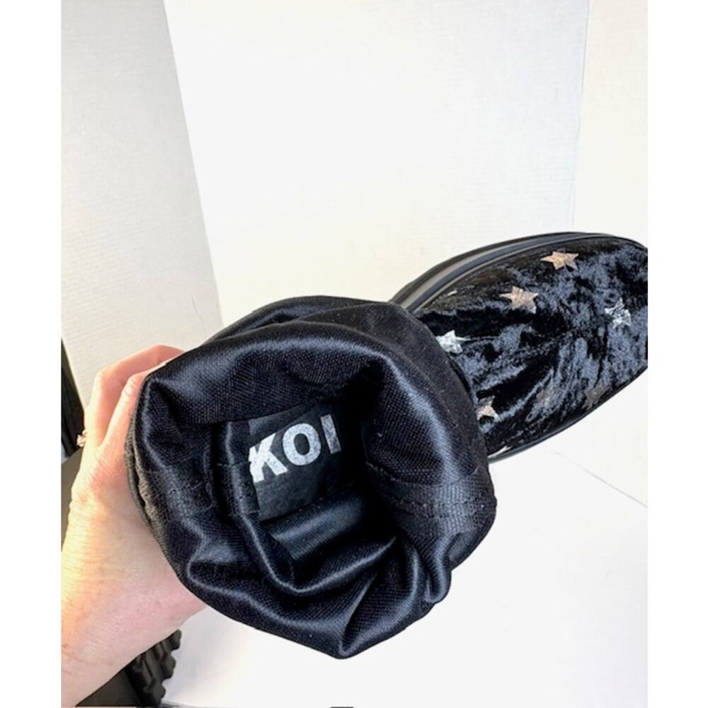koi Black Star Platform Knee-High Boots - Picture 7 of 9
